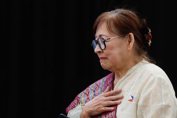 Evangeline Sangalang expresses gratitude after receiving a Certificate of Recognition during a celebration Philippine Independence Day at City Hall in downtown San Jose, Calif., on Friday, June 12, 2026. (Shae Hammond/Bay Area News Group)