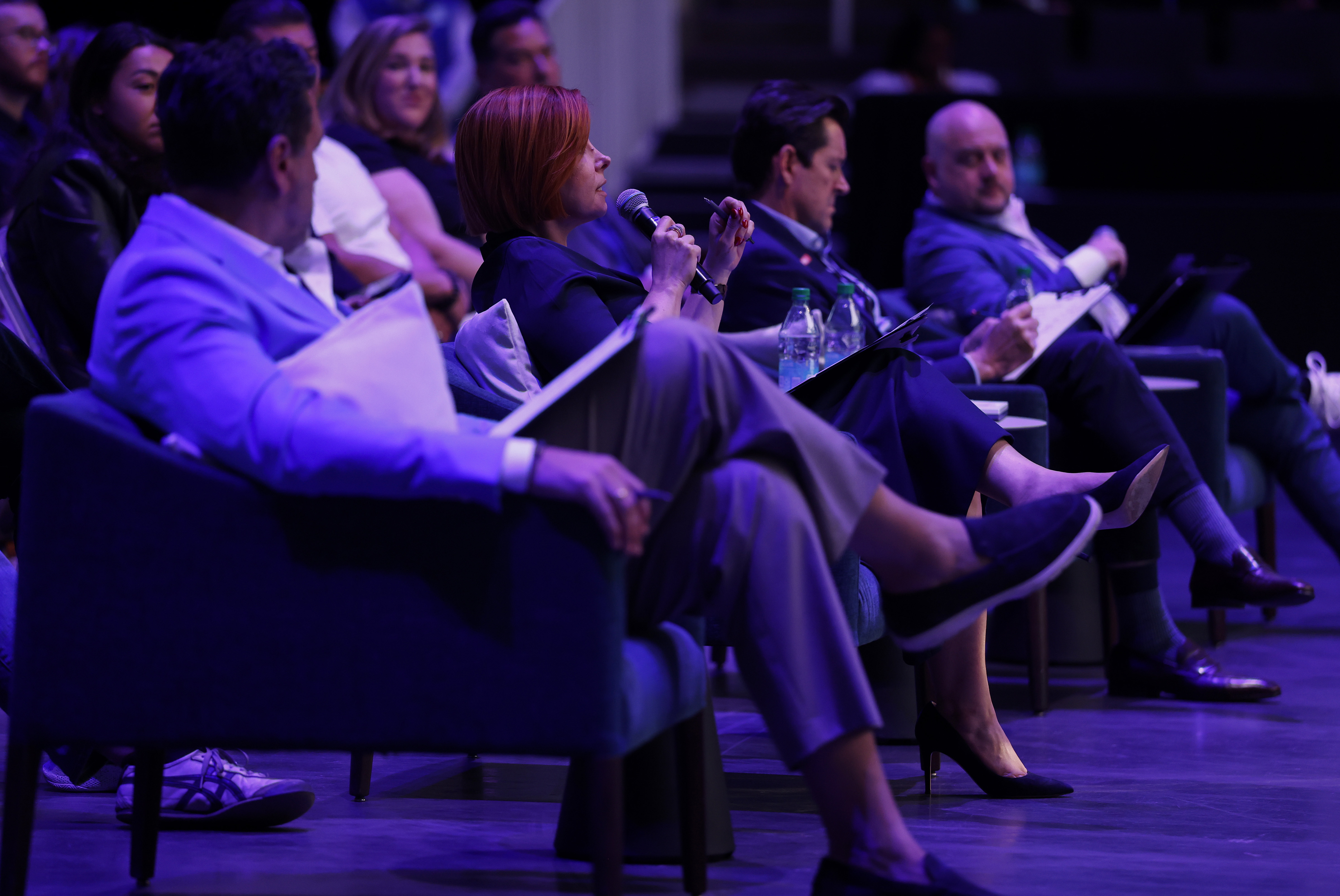Judge Neda Tabatabaie, second from left, Senior Vice President of...