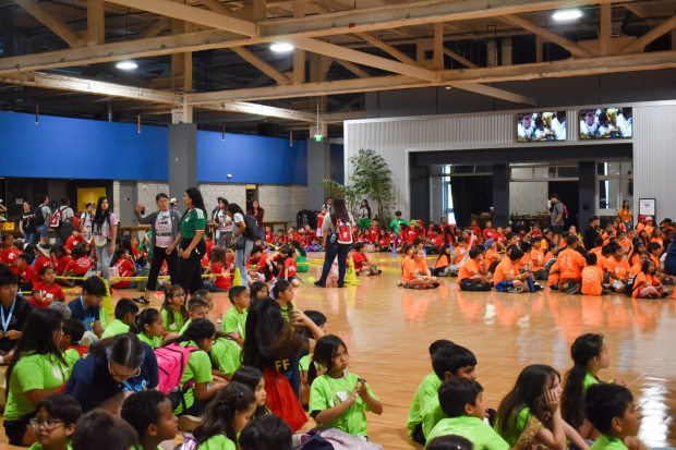 San Jose Unified School District students gather at The Plex in San Jose to cheer on team Mexico in their opening World Cup match on June 11, 2026. (Ekasha Sikka/Mosaic)
