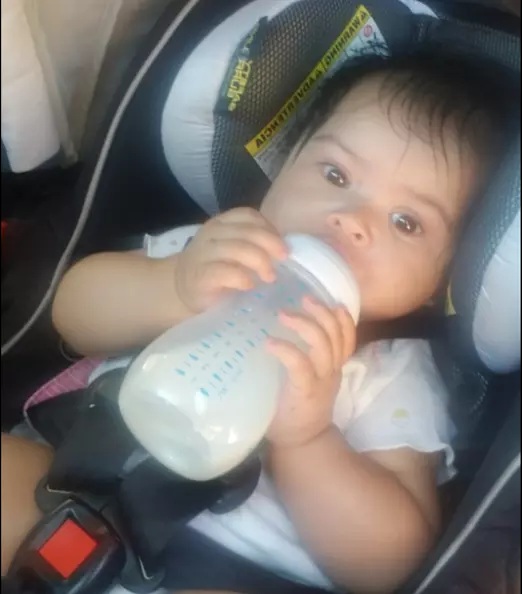 Baby Raina, 8 months, poses in an undated photo. Raina died July 6, 2020, two days after her father brought her to a fire station seeking help, and a police investigation would later find that he hit her in the head, causing a fatal injury. Jesse Manuel Figueroa was convicted of murder and was sentenced Friday to 25 years to life in prison. (Santa Clara County District Attorney's Office)
