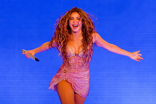 Shakira performs during her Las Mujeres Ya No Lloran World Tour at the Oracle Park in San Francisco, Calif., on Monday, June 30, 2025. (Ray Chavez/Bay Area News Group)