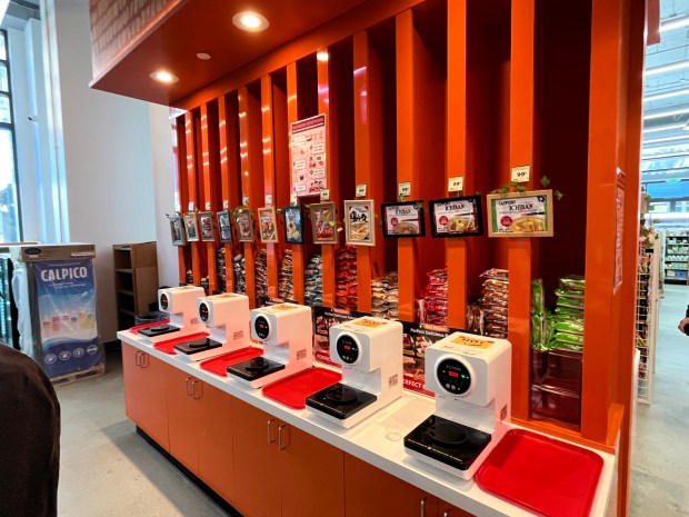 Ramen bar inside Sakura Market at the corner of South First Street and the Paseo de San Antonio in downtown San Jose, seen on June 24, 2026. The unique grocery store is open to the public fo the first time.(George Avalos/Bay Area News Group)
