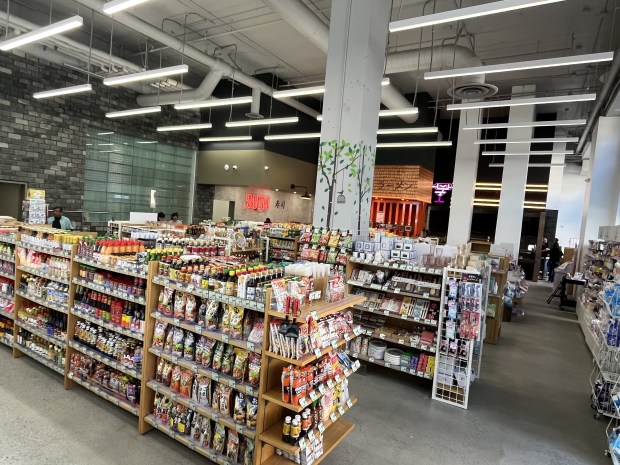Sakura Market at the corner of South First Street and the Paseo de San Antonio in downtown San Jose, seen during its first day open to the public on June 24, 2026.(George Avalos/Bay Area News Group)