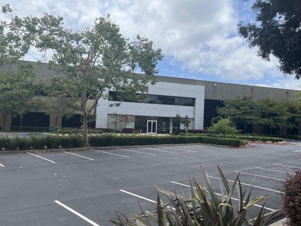 Office and research building at 350 East Plumeria Drive in north San Jose, seen on May 29, 2026.(George Avalos/Bay Area News Group)