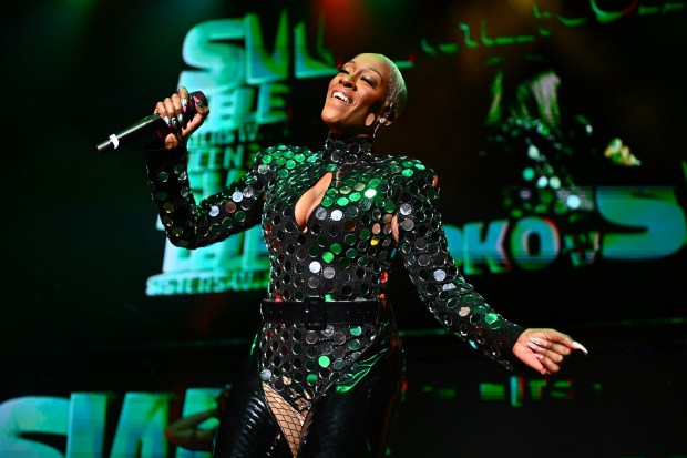 SWV's Cheryl "Coko" Gamble performs on stage during the Queens of R&B Tour at the Toyota Pavilion in Concord on Thursday, June 27, 2024. The group will be headlining San Jose's Juneteenth in the Streets festival on June 13. (Jose Carlos Fajardo/Bay Area News Group)