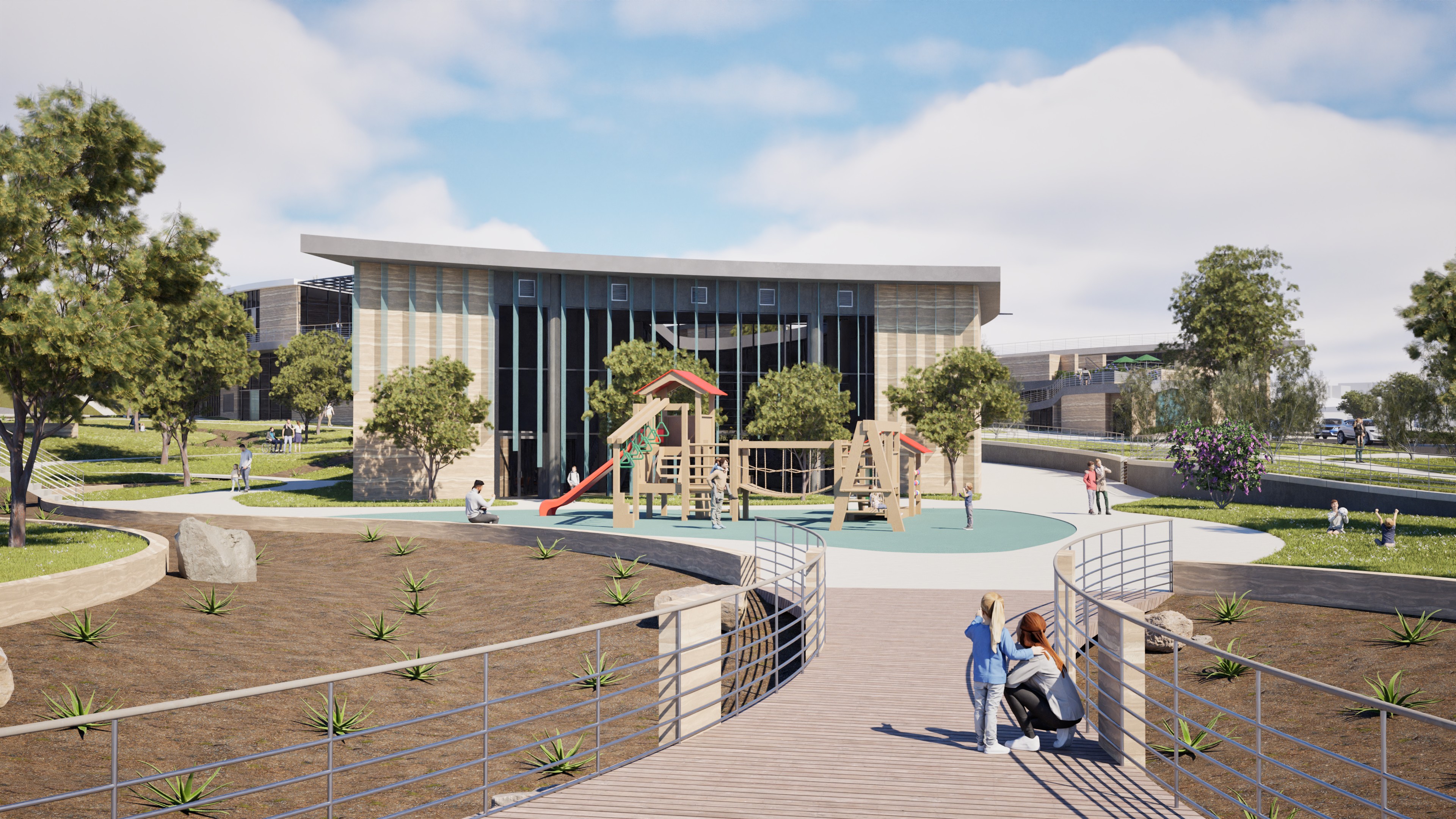 A rendering of the playground area in the reimagining of...