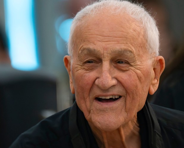 96-year-old saxophonist and big band leader, Pete DeLuke, performed at the Balboa Park Club with his big band orchestra, The Mellotones, for a fundraiser to save Starlight Bowl, Sunday April 26, 2026, in San Diego, California. (Howard Lipin / For The San Diego Union-Tribune)
