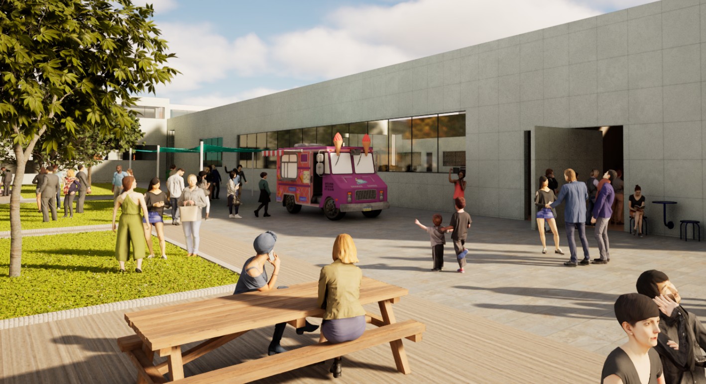 A rendering of the Leucadia Farmers Market in a reimagined...