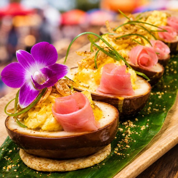 Humpty Dumpty Ramen Deviled Eggs Farmer in the Del (San Diego County Fair)