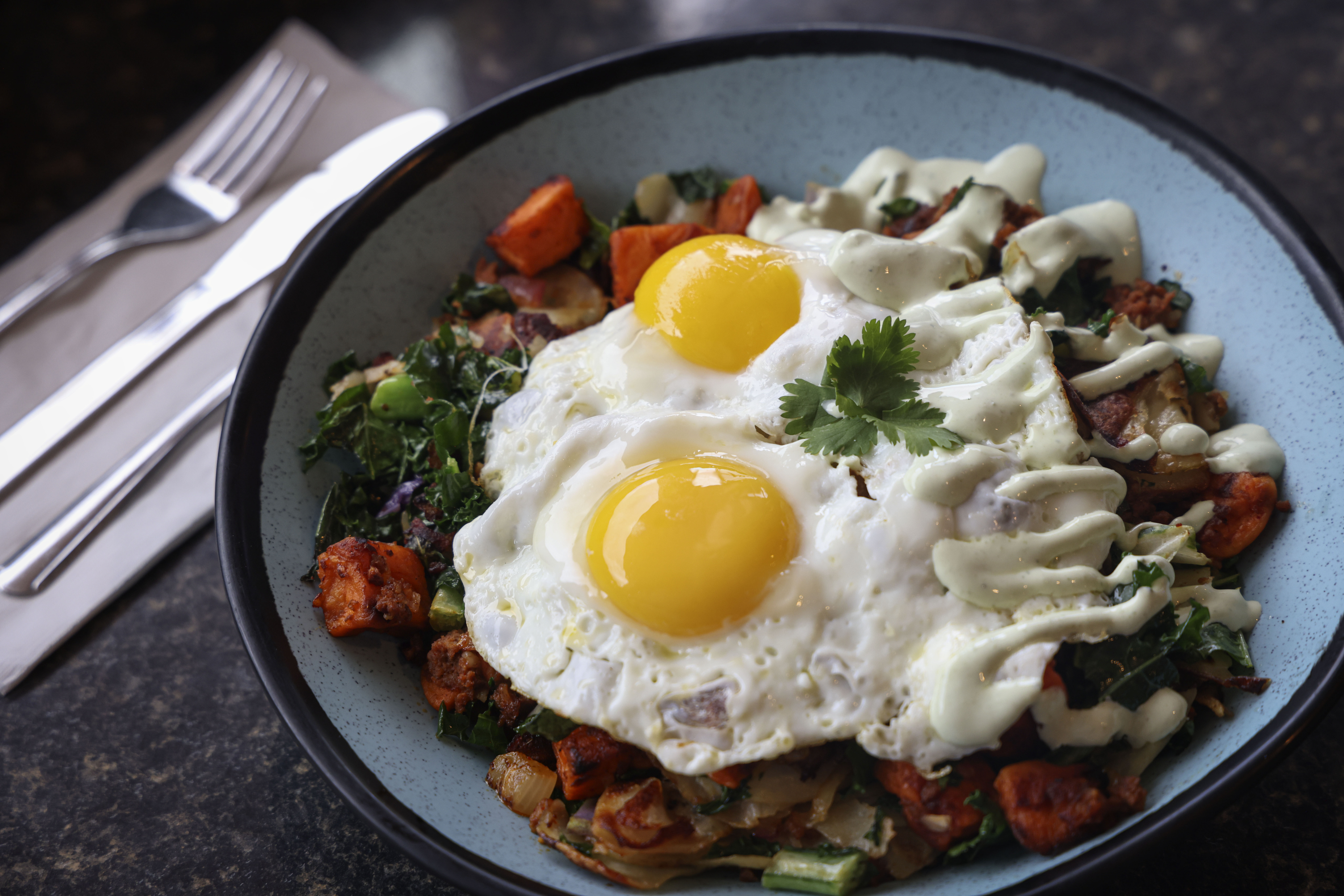 Healthy Hash dish at The Trails Eatery on Friday, May...