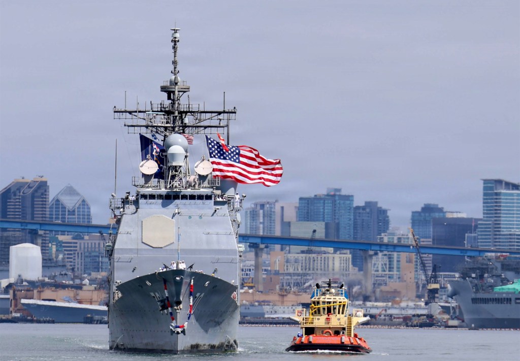 USS Lake Erie returns to San Diego after unusually long deployment – San Diego Union-Tribune