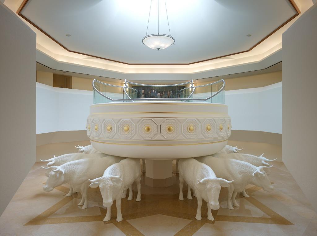 The Baptistry located inside the San Diego California Temple. (San...