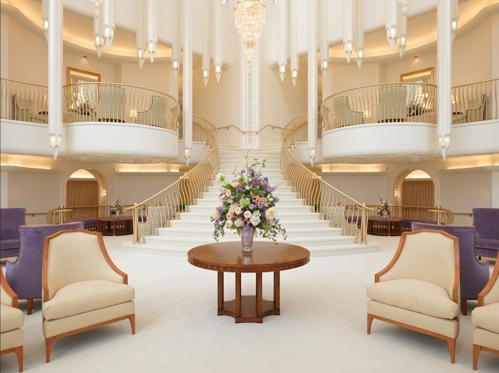 Seating area located at the bottom of the Celestial Room....