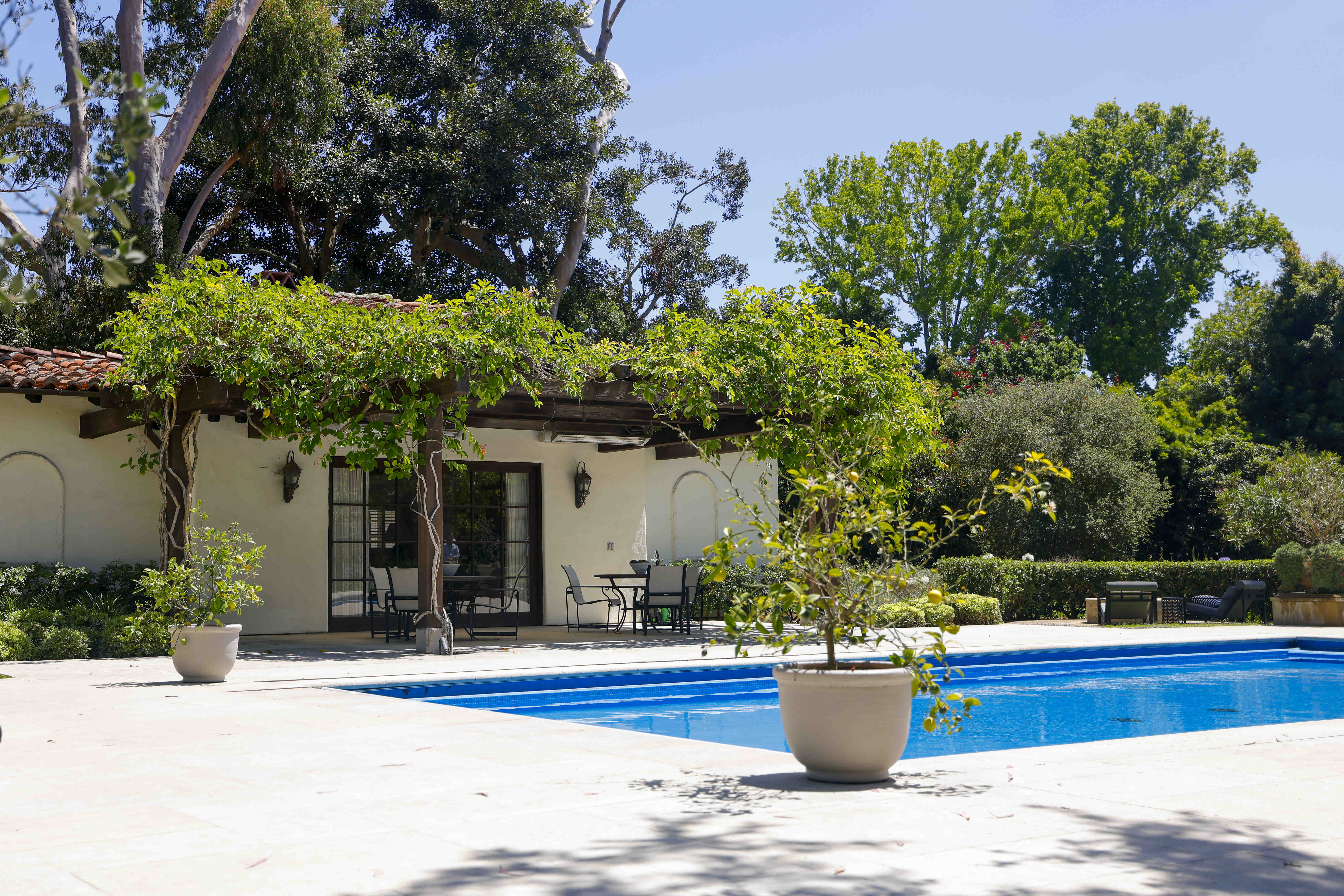 The pool area at 1205 Muirlands Drive. (Meg McLaughlin /...