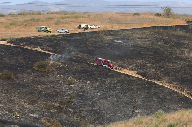 Oceanside, CA 6_10_2026_The November Fire started Wednesday morning and by 2pm had burned over 800 acres between Oceanside and Camp Pendleton property. Evacuation orders were issued. Photo by John Gastaldo for the Union-Tribune