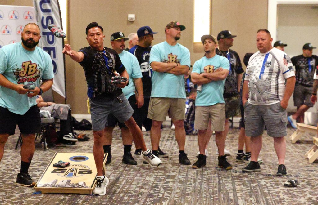 Cornhole players rarely miss in U.S. Police and Fire Championships