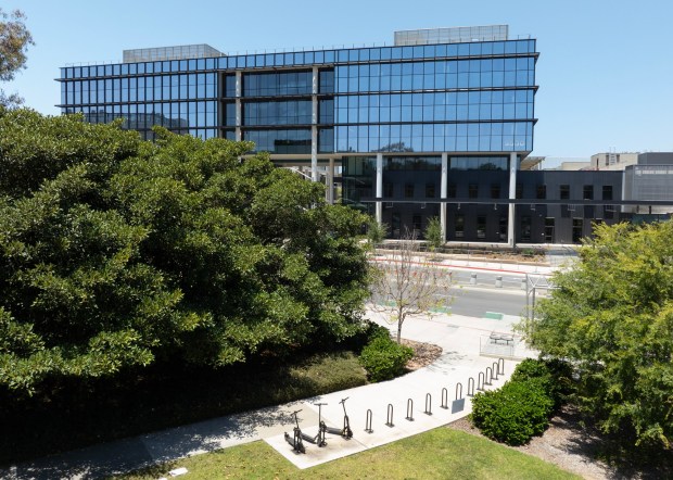 La Jolla, CA - Construction on the new University of California San Diego Triton Center continues on Thursday, June 4, 2026, in La Jolla, CA. The Triton Center is a $453 million four-building village that will become the gateway of the university. (Luke Johnson / The San Diego Union-Tribune)