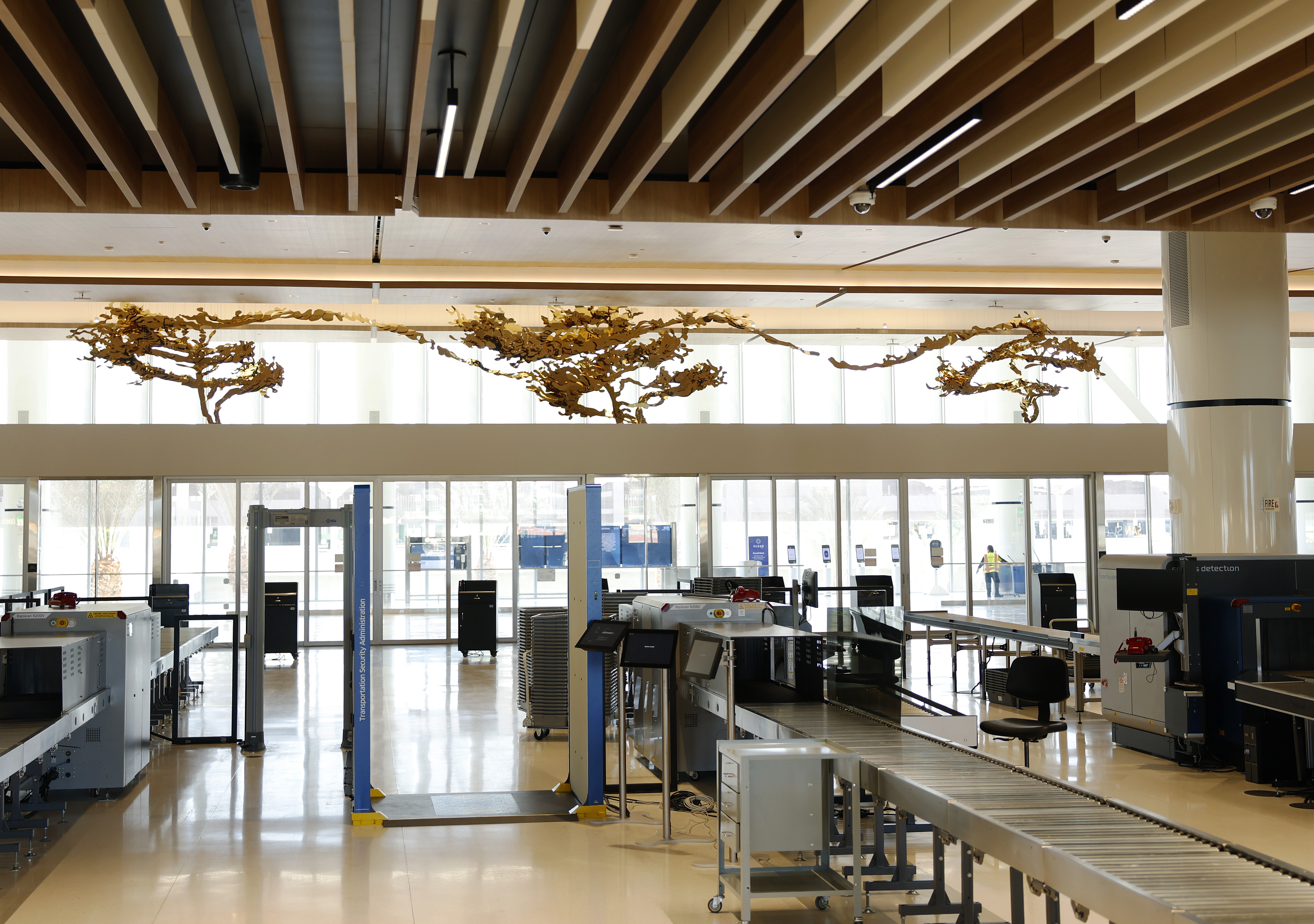 The TSA area at the new Terminal 1 at the...
