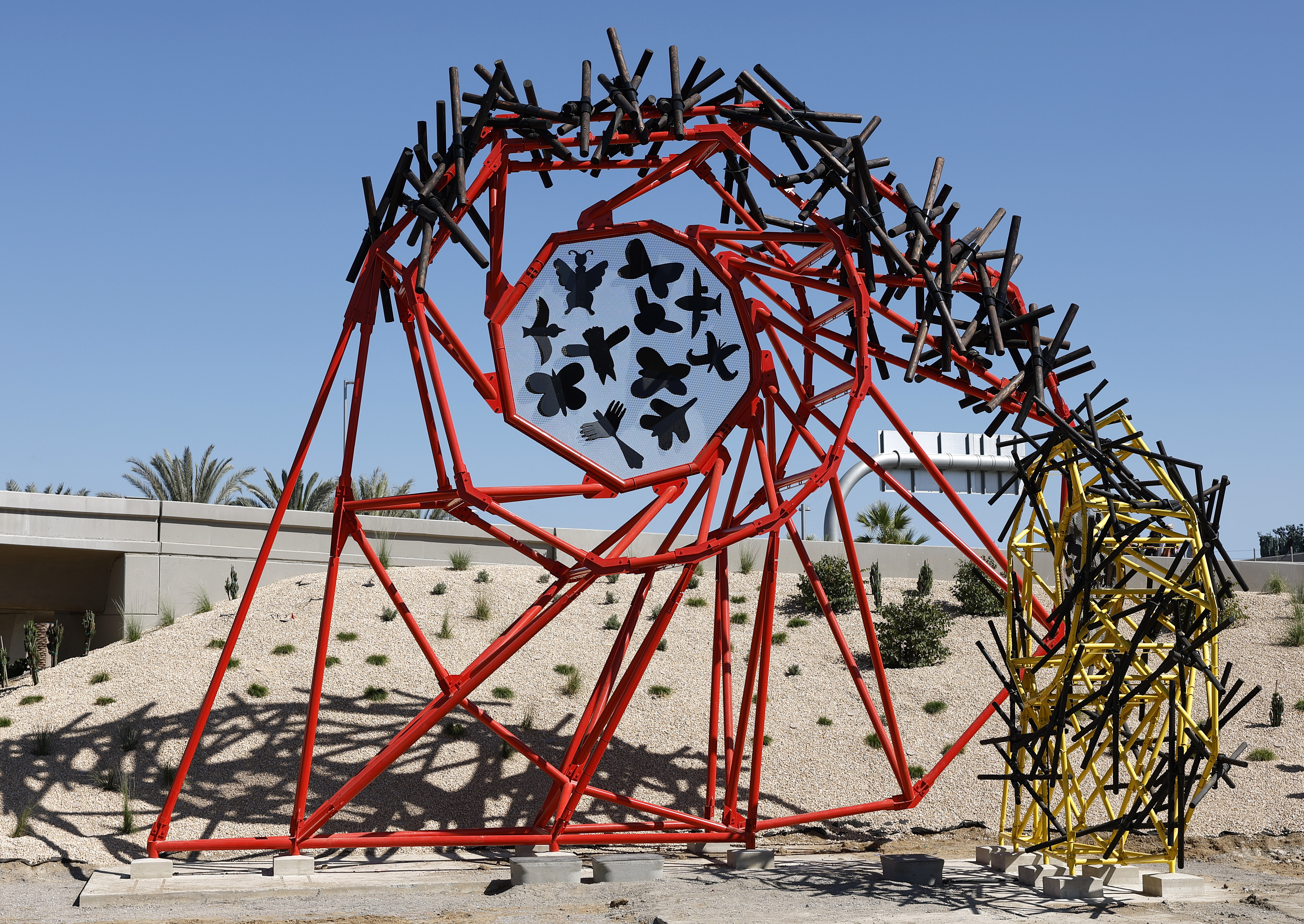 Migrations, by Walter Hood, is a site-specific sculpture that is...