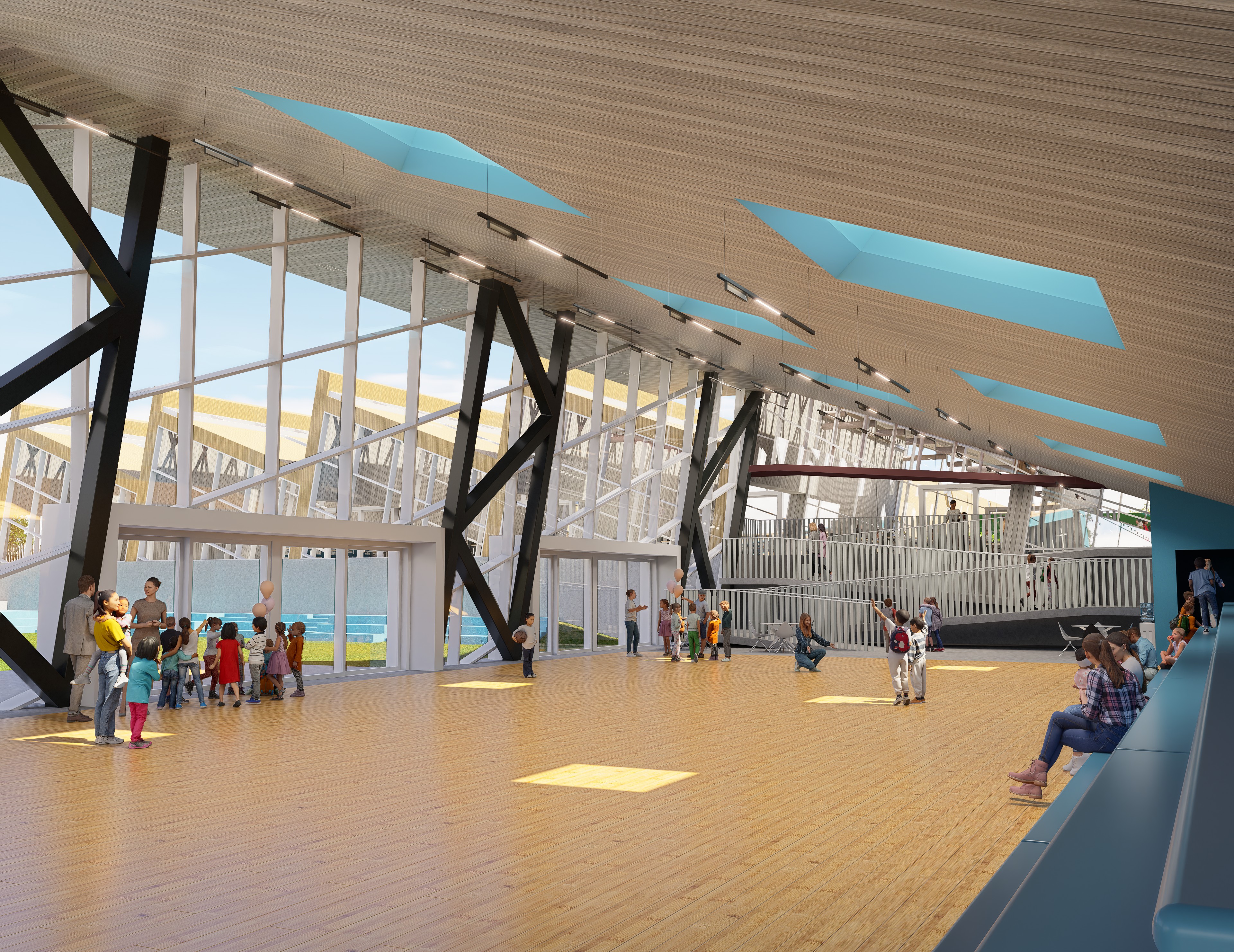 A rendering of the gym in the reimagining of the...