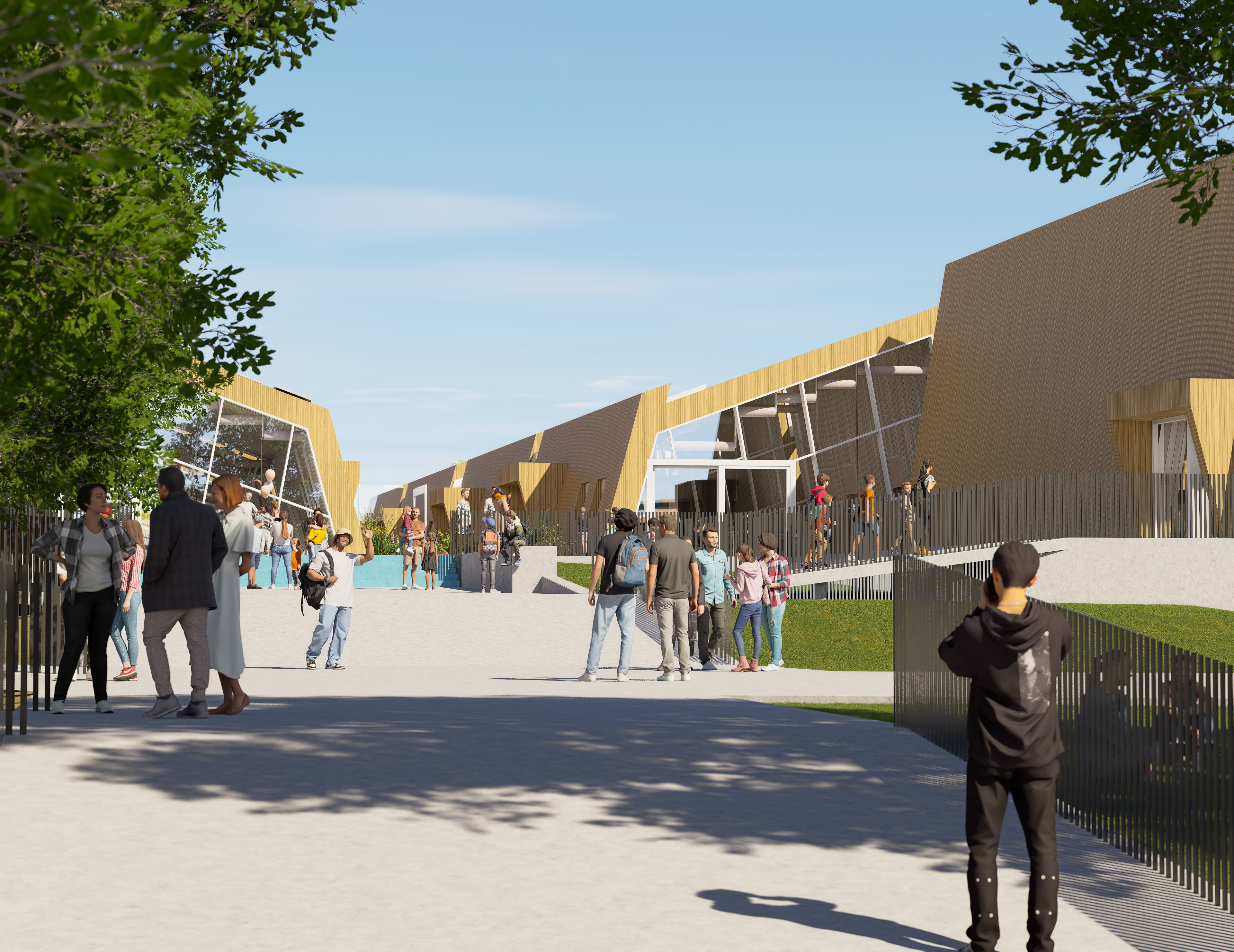 A rendering of the Paul Ecke Central Elementary School in...
