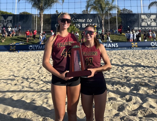 Torrey Pines High School Sam Krystkowiak, left, and Kelly Randolph are the top pair in the CIF San Diego Section. (Torrey Pines High School)