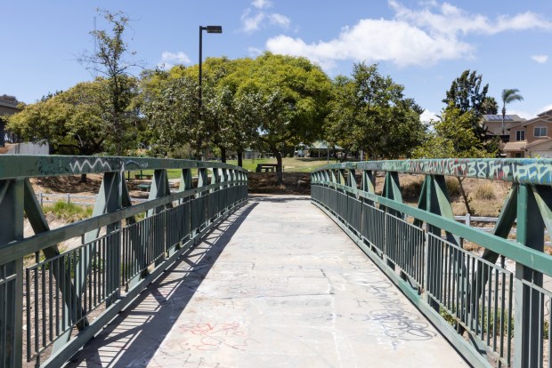 Southcrest's South Chollas Channel Bridge on Friday, May 29, 2026, in San Diego. (Luke Johnson / The San Diego Union-Tribune)