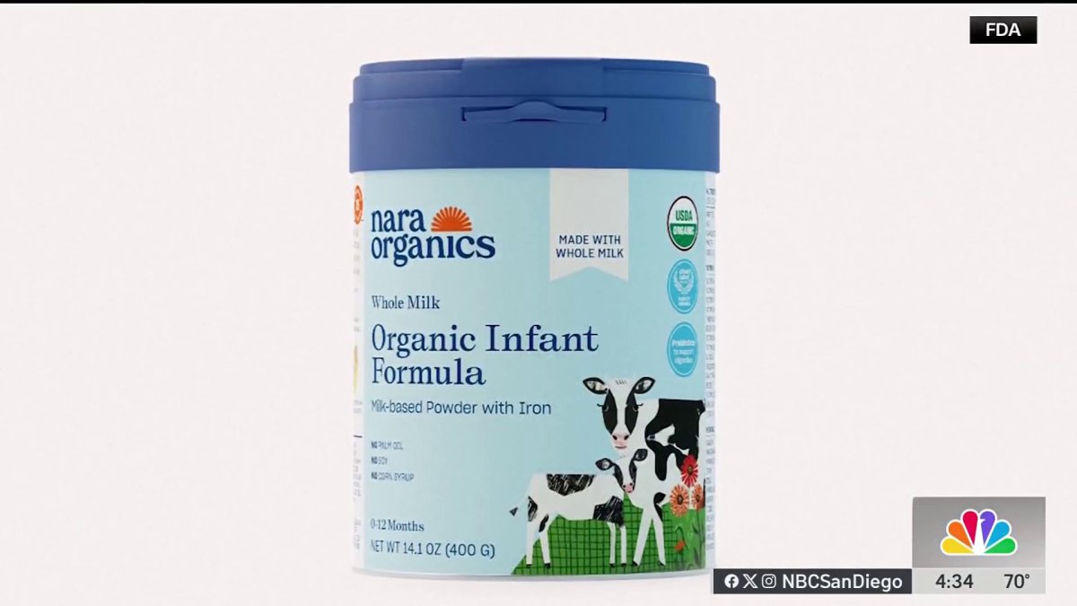 San Diego County health officials warn of botulism tied to Nara baby formula – NBC 7 San Diego