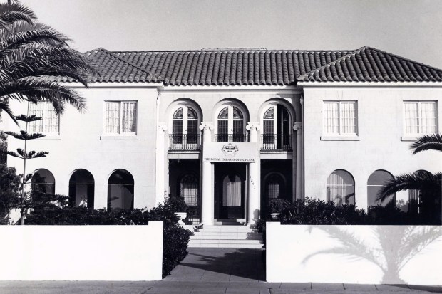 The Royal Embassy of Hopland was in a mansion at 1203 Sunset Cliffs Blvd. in Point Loma. (Chuck Buck collection)