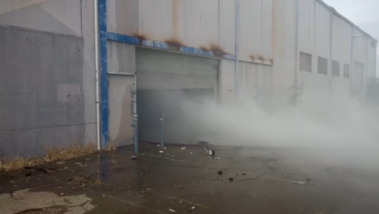 Warehouse fire in Sacramento County, no injuries
