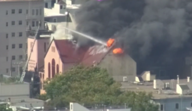 Historic San Francisco church gutted by massive three-alarm fire during renovations