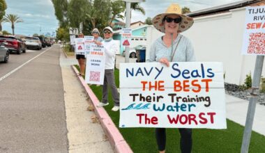 "Locals don't get in, and tourists don't know," Residents protest sewage crisis on NASCAR weekend