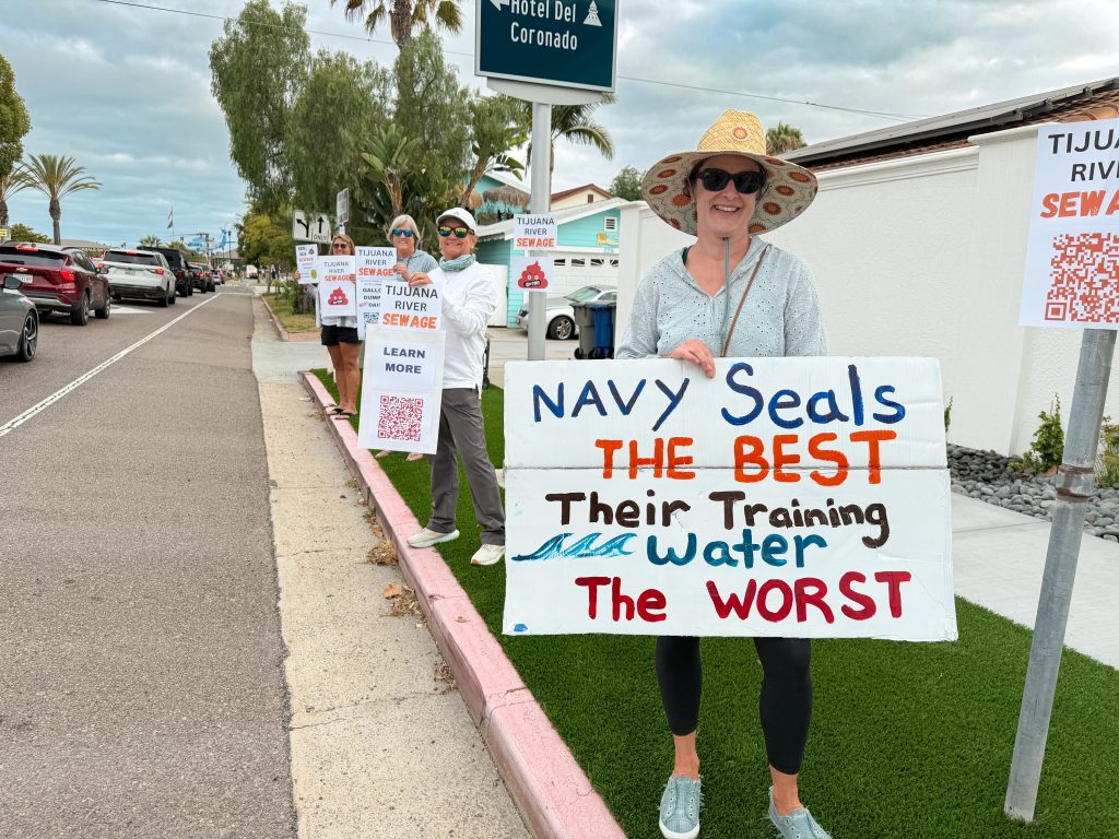 "Locals don't get in, and tourists don't know," Residents protest sewage crisis on NASCAR weekend