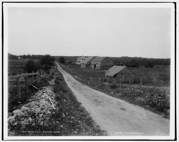 1899: A battlefield on Mackinac Island. (Photo courtesy Library of Congress)