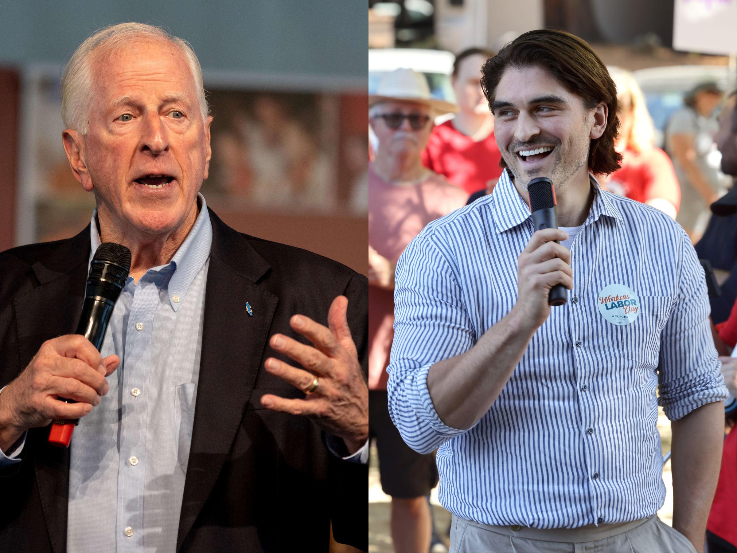 (From left to right): Congressman Mike Thompson; and Eric Jones,...