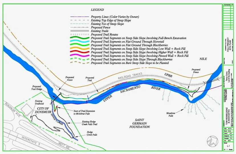 Plan for trail along railroad line to waterfall