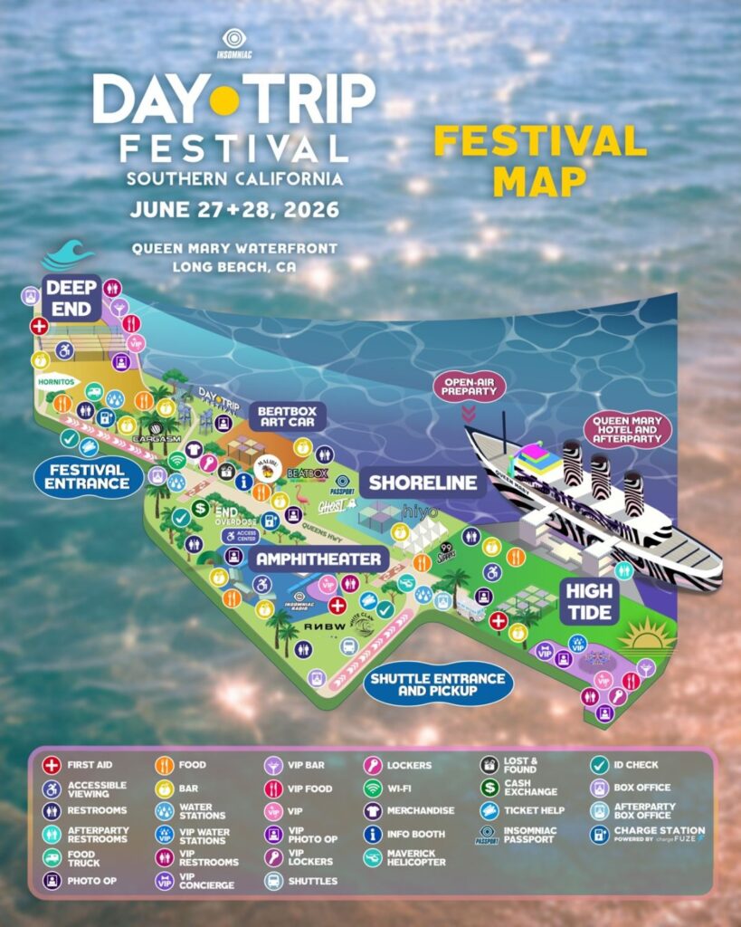 The Day Trip Festival Map for 2026. (Day Trip)