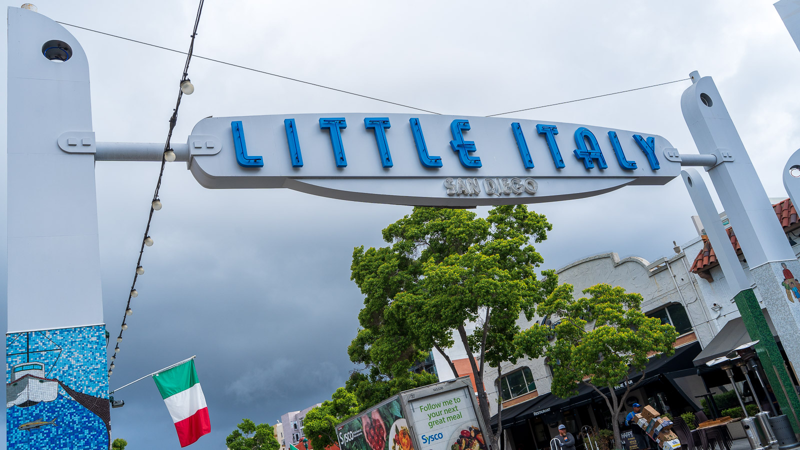 July in San Diego's Little Italy neighborhood