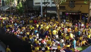 Thousands pack San Pedro Square for Colombia vs. Uzbekistan match – NBC Bay Area