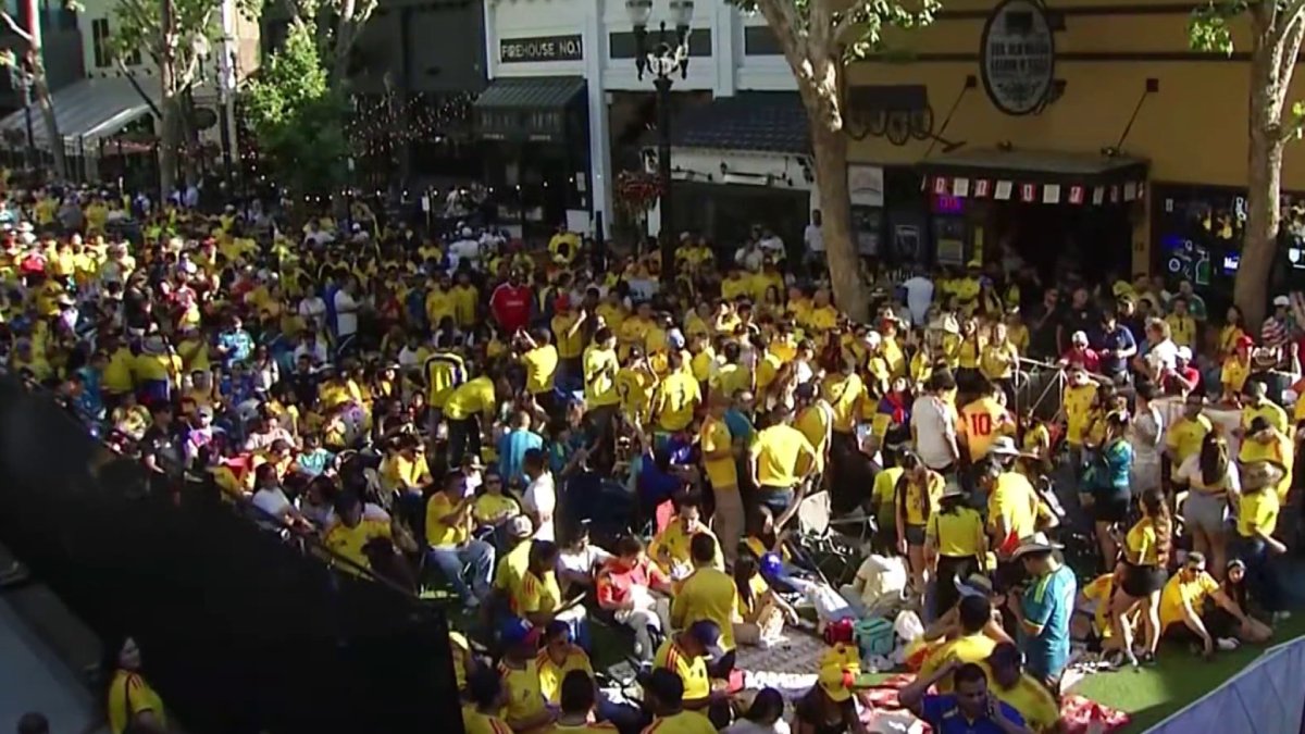 Thousands pack San Pedro Square for Colombia vs. Uzbekistan match – NBC Bay Area