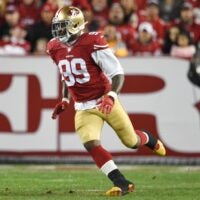 December 20, 2014; Santa Clara, CA, USA; San Francisco 49ers outside linebacker Aldon Smith (99) during the fourth quarter against the San Diego Chargers at Levi's Stadium. The Chargers defeated the 49ers 38-35.