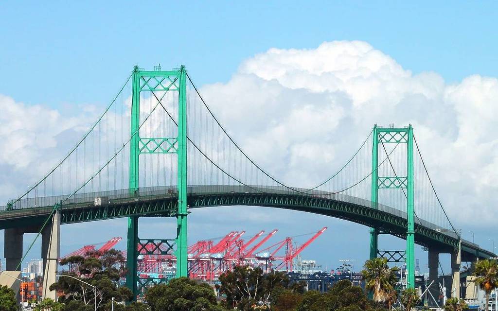 Vincent Thomas Bridge in Los Angeles.