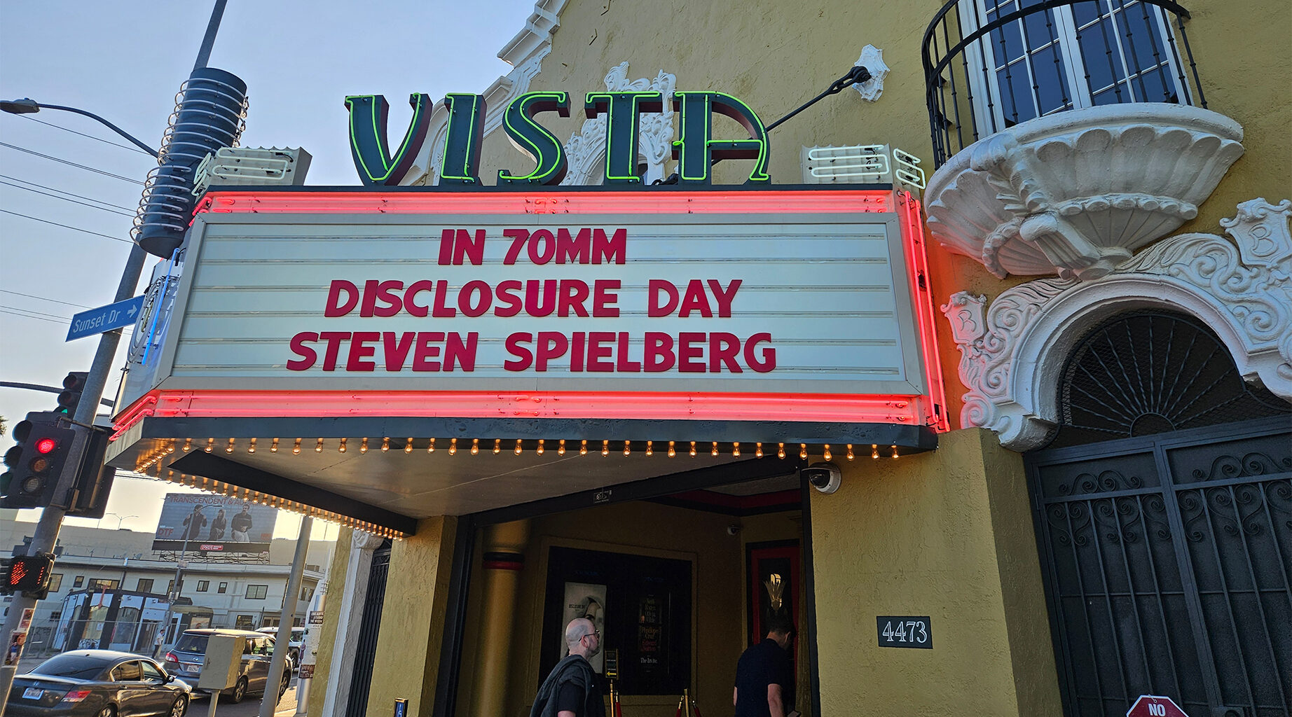 Vista Theater Disclosure Day Steven Spielberg Quentin Tarantino Los Feliz