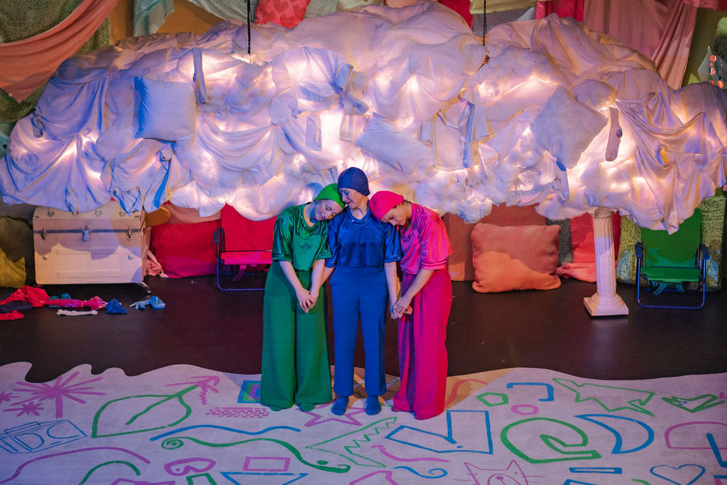 The Seaweed Sisters - (L-R) Jillian Meyers,Dana Wilson, Megan Lawson in WEED OH NO - Photo by Owen Scarlett.