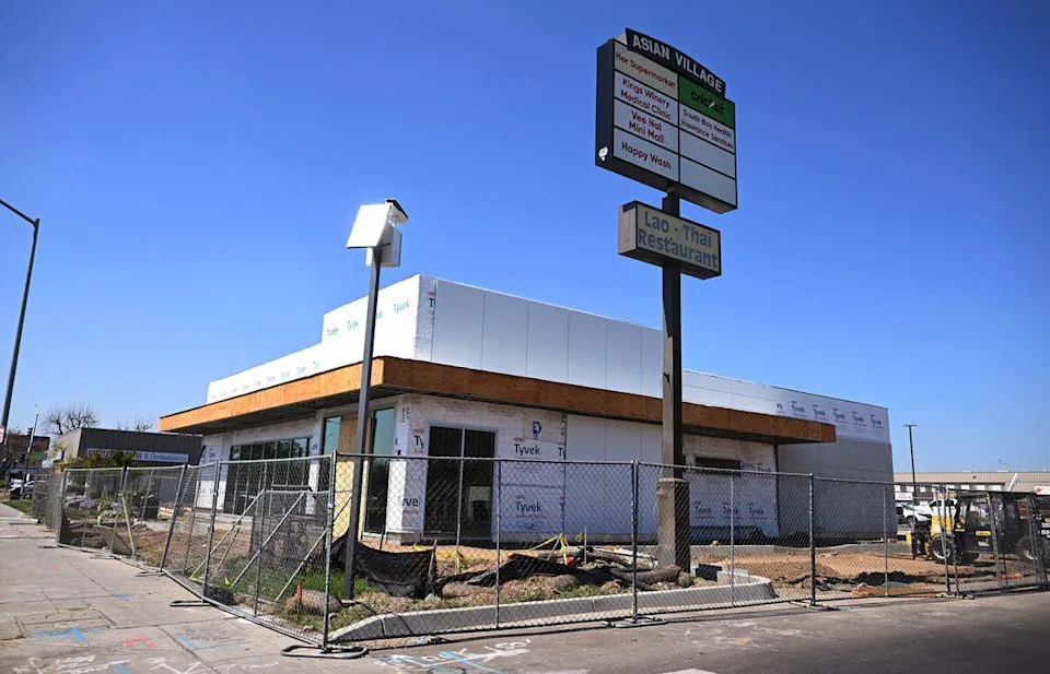 A Bank of America is under construction near Asian Village, on Kings Canyon Road near Winery Avenue. Photographed Thursday, March 19, 2026 in Fresno.