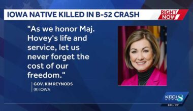 Iowa leaders mourn Maj. Brad Hovey after deadly California B-52 crash