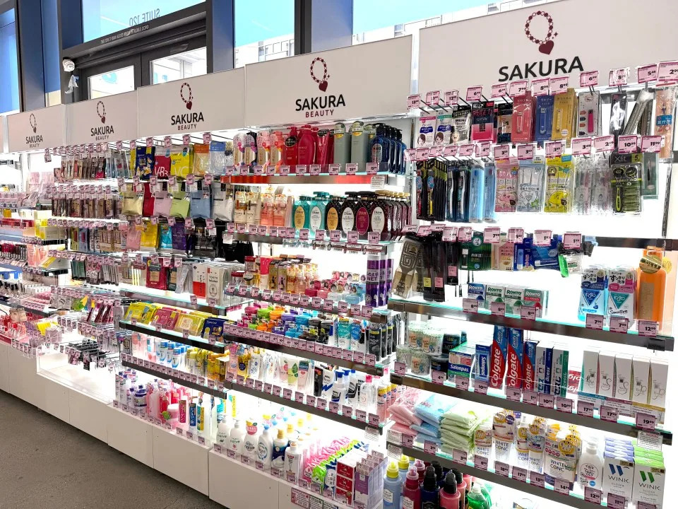 The beauty section at Sakura Market features products from Japan, Korea, etc.