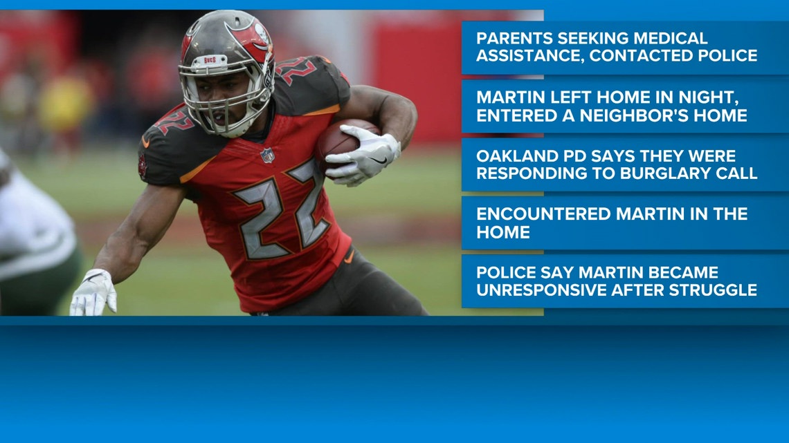 The family of former Buccanneer Doug Martin files a lawsuit against the City of Oakland