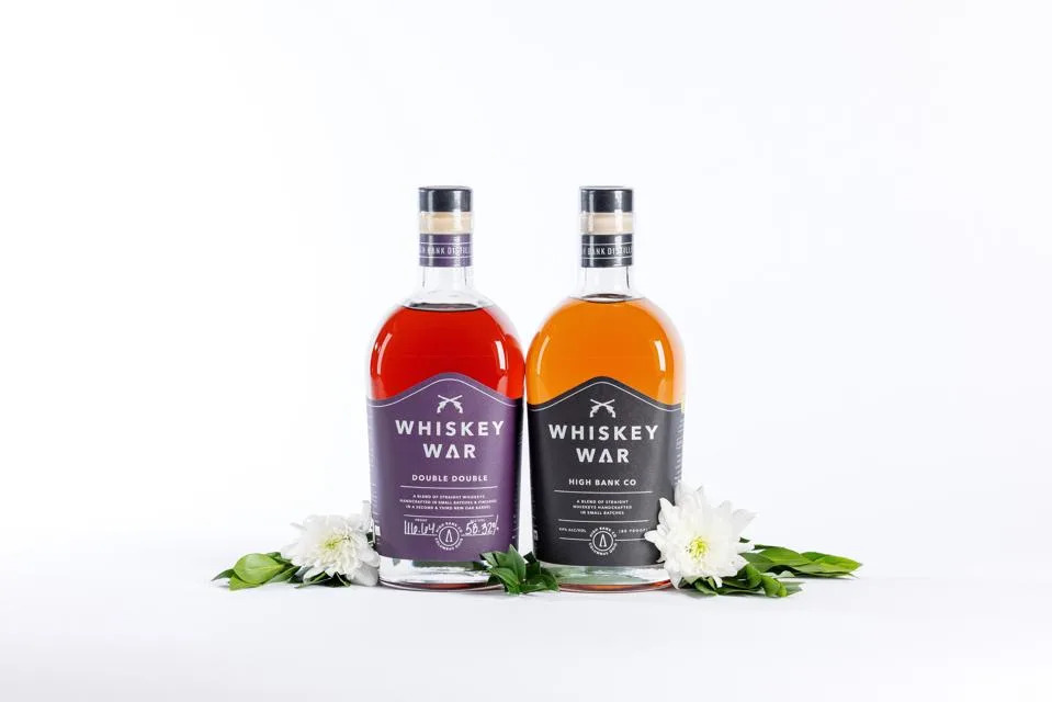 Bottles of Whiskey War American Whiskey