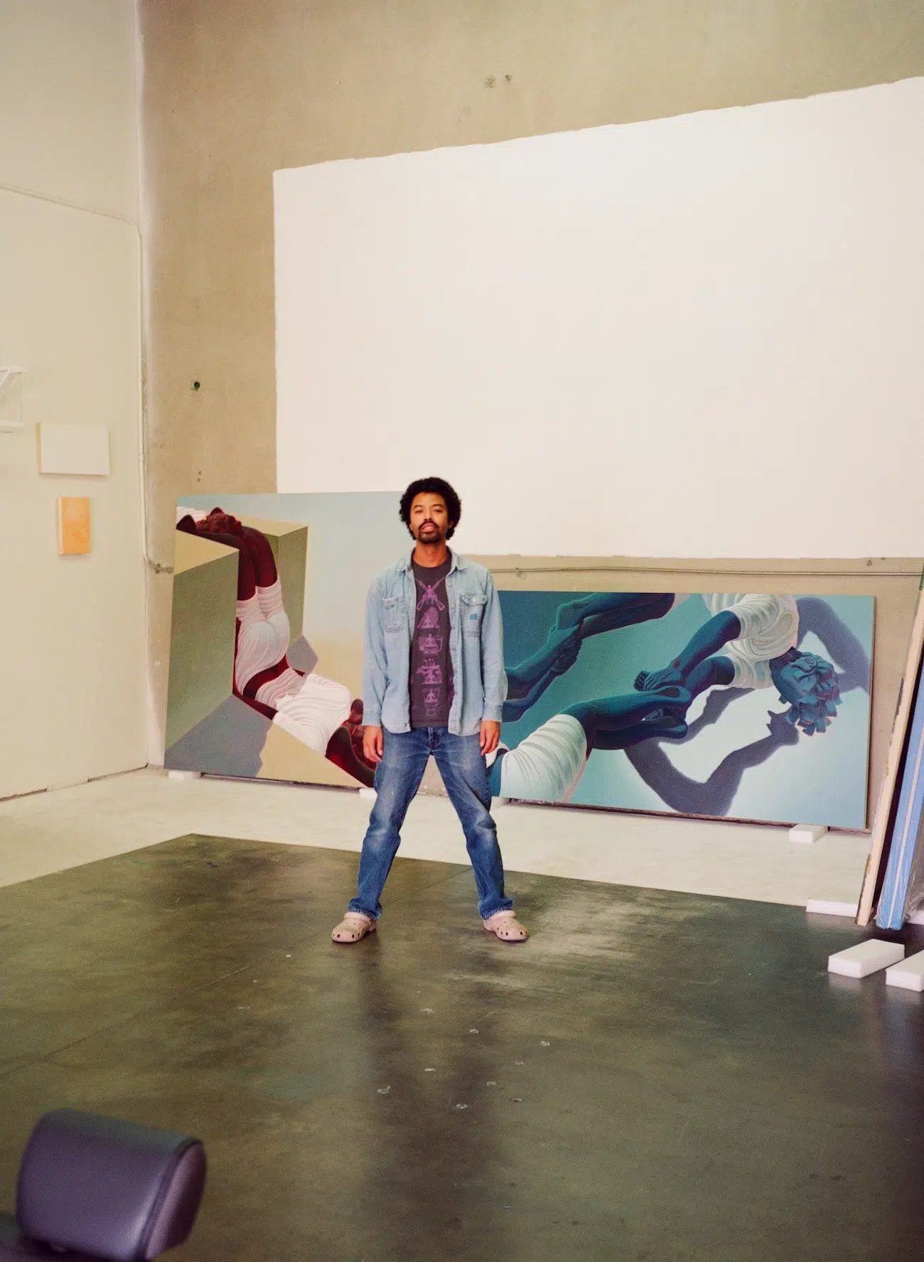 Artist in studio.
